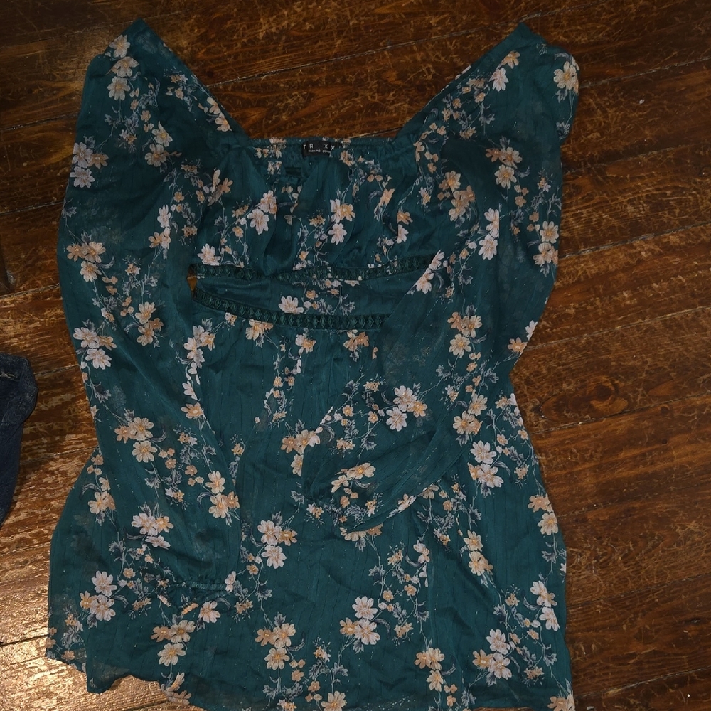 Floral Green Women's Top